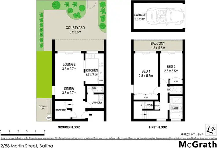 Floorplan of Homely townhouse listing, 2/58 Martin Street, Ballina NSW 2478