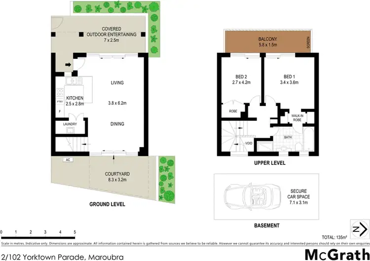 Floorplan of Homely townhouse listing, 2/102 Yorktown Parade, Maroubra NSW 2035