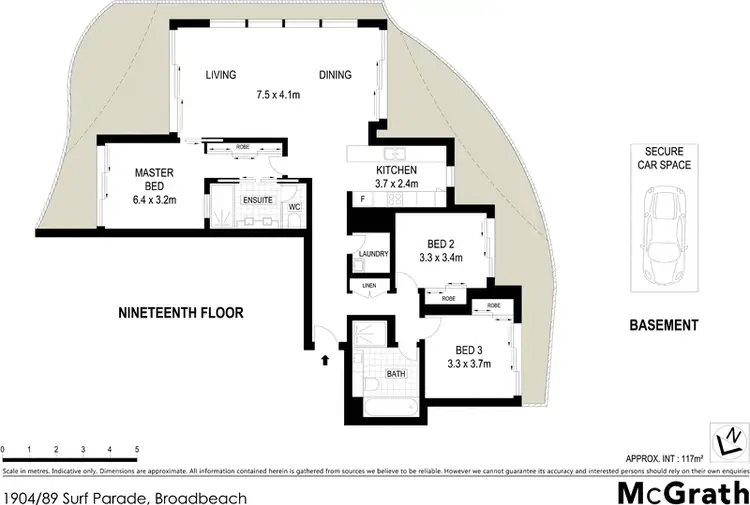 Floorplan of Homely apartment listing, 1904/89 Surf Parade, Broadbeach QLD 4218