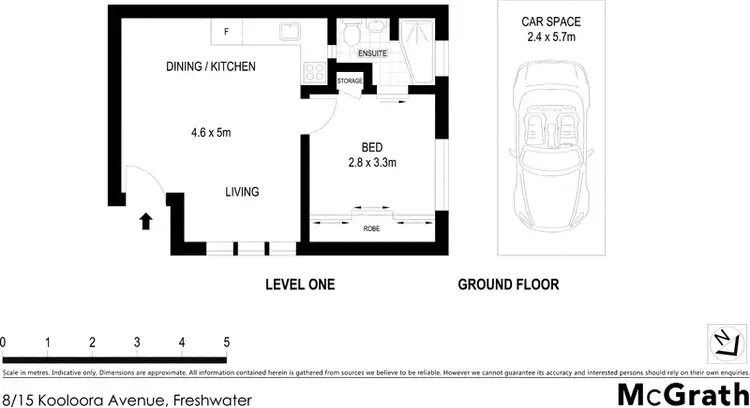 Floorplan of Homely apartment listing, 8/15 Kooloora Avenue, Freshwater NSW 2096