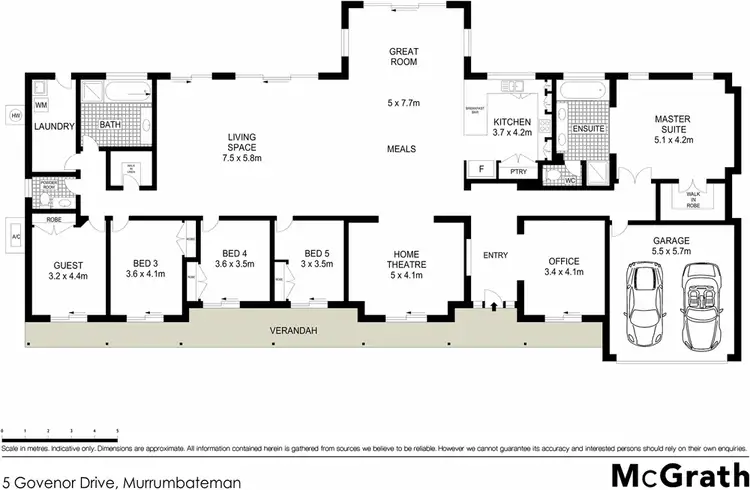 Floorplan of Homely house listing, 5 Governor Drive, Murrumbateman NSW 2582