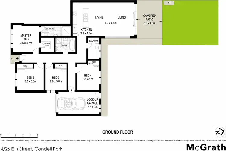 Floorplan of Homely townhouse listing, 6/26 Ellis Street, Condell Park NSW 2200