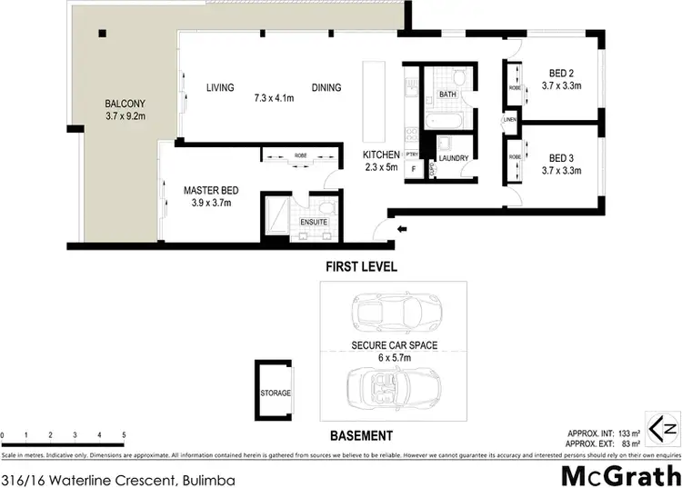 Floorplan of Homely apartment listing, 316/16 Waterline Crescent, Bulimba QLD 4171
