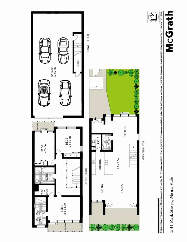 Floorplan of Homely townhouse listing, 1/44 Park Street, Mona Vale NSW 2103