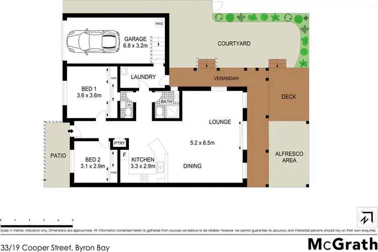 Floorplan of Homely townhouse listing, 33/19 Cooper Street, Byron Bay NSW 2481