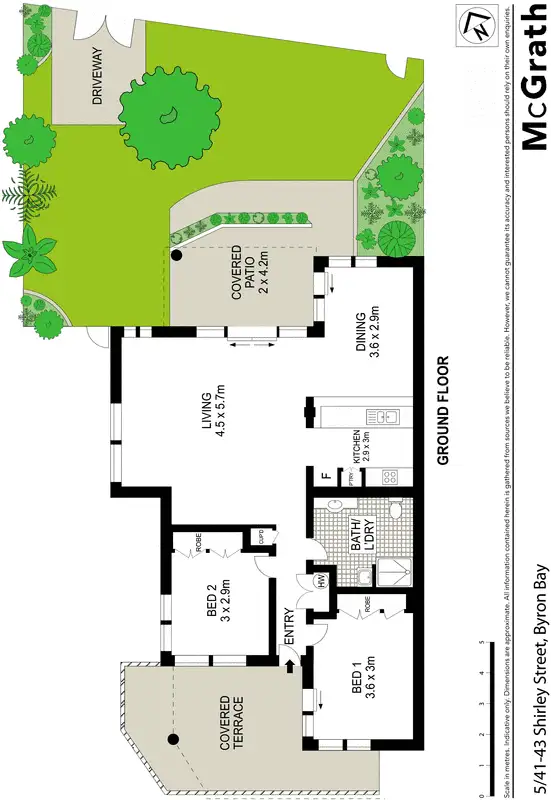 Floorplan of Homely apartment listing, 5/41 Shirley Street, Byron Bay NSW 2481