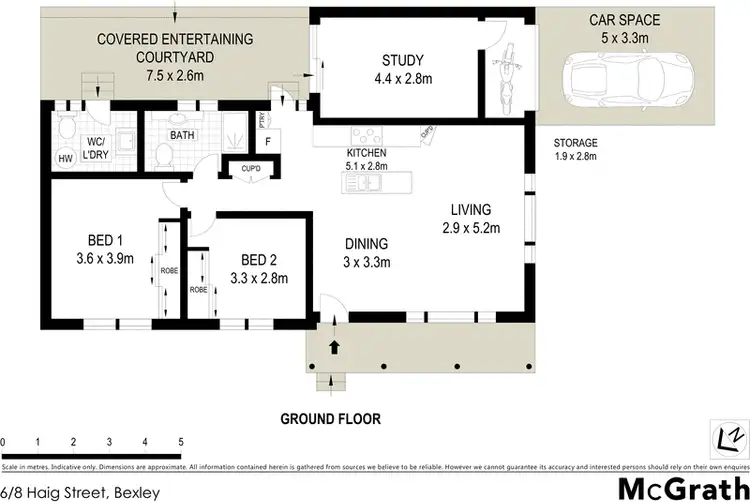 Floorplan of Homely villa listing, 6/8 Haig Street, Bexley NSW 2207
