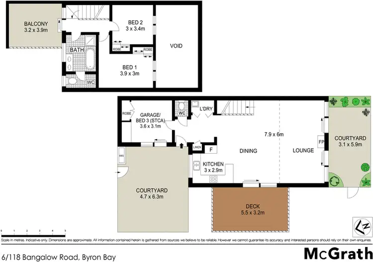 Floorplan of Homely townhouse listing, 6/118 Bangalow Road, Byron Bay NSW 2481