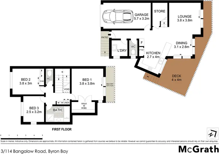 Floorplan of Homely townhouse listing, 3/114 Bangalow Road, Byron Bay NSW 2481
