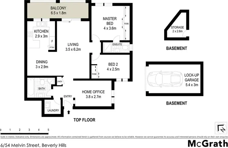 Floorplan of Homely apartment listing, 6/54 Melvin Street, Beverly Hills NSW 2209
