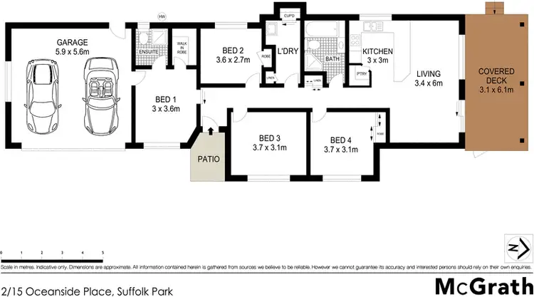 Floorplan of Homely townhouse listing, 2/15 Oceanside Place, Suffolk Park NSW 2481