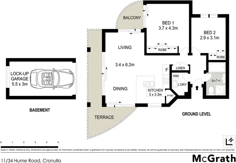 Floorplan of Homely apartment listing, 11/34 Hume Road, Cronulla NSW 2230