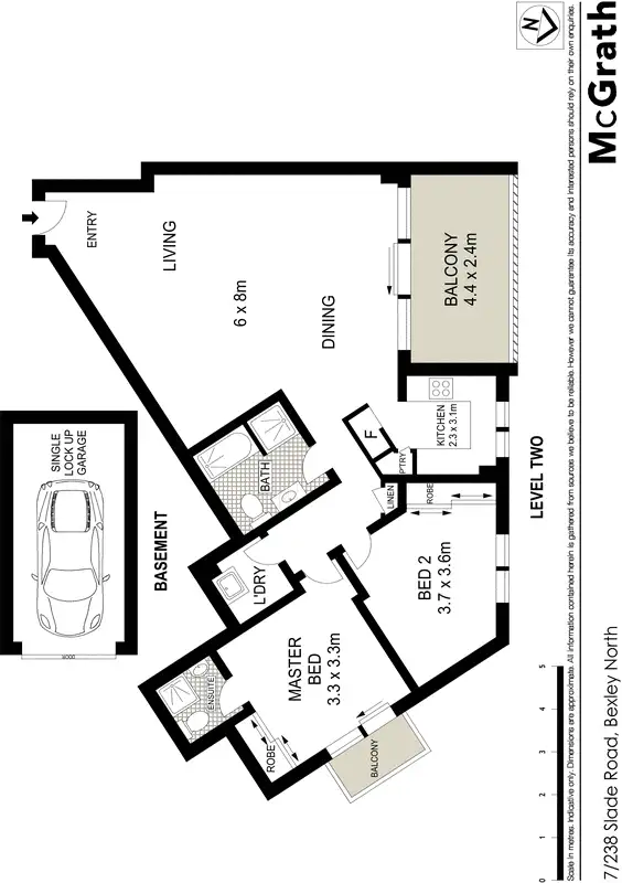Floorplan of Homely apartment listing, 7/238 Slade Road, Bexley North NSW 2207