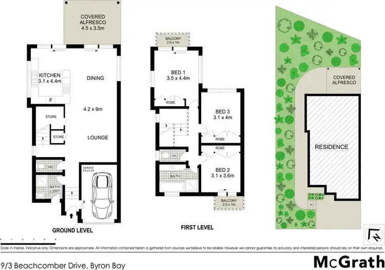 Floorplan of Homely townhouse listing, 9/3 Beachcomber Drive, Byron Bay NSW 2481