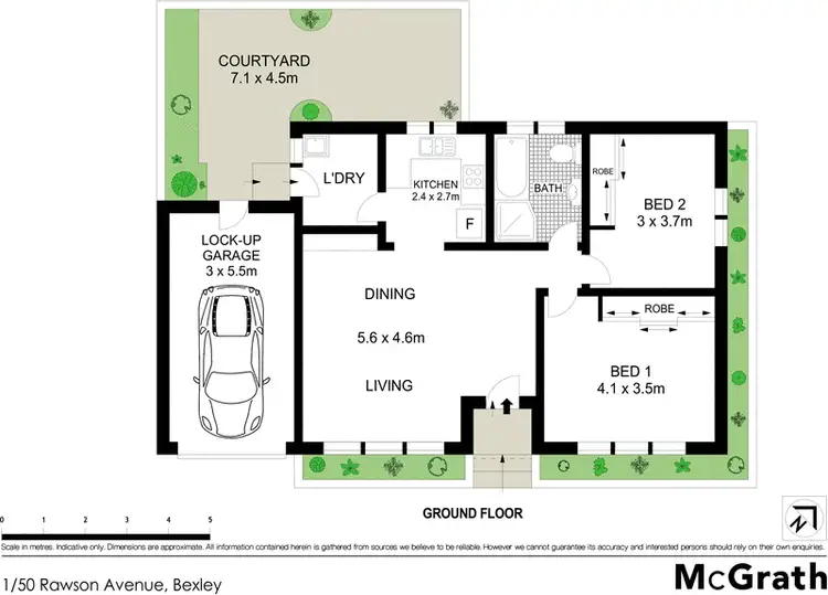 Floorplan of Homely villa listing, 1/50 Rawson Avenue, Bexley NSW 2207