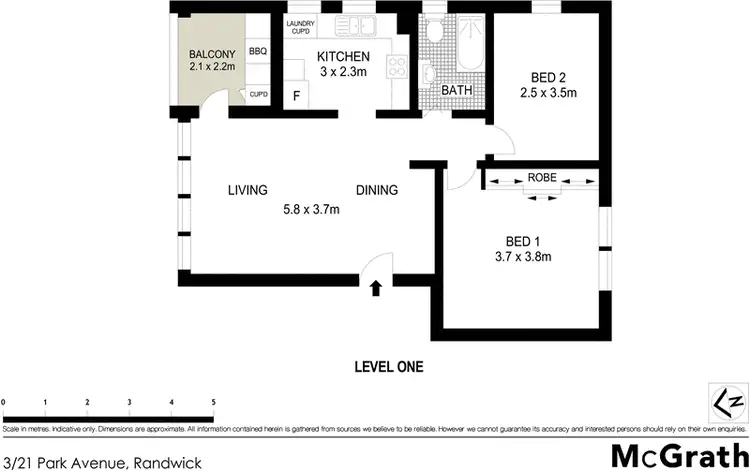 Floorplan of Homely apartment listing, 3/21 Park Avenue, Randwick NSW 2031