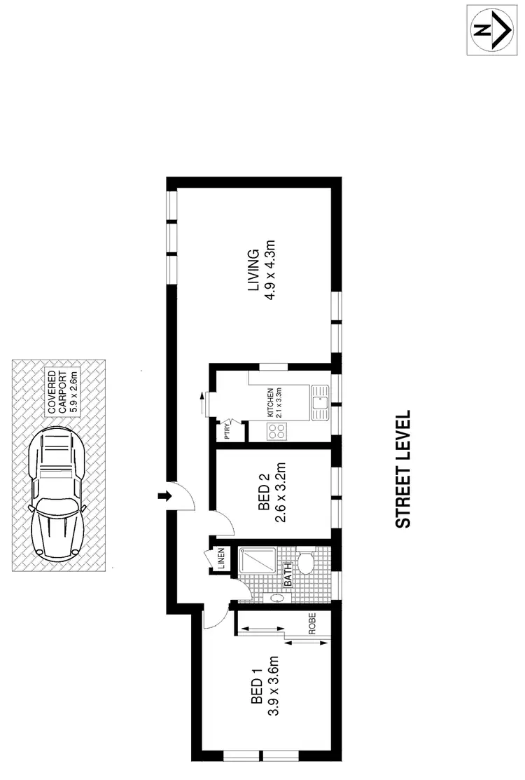 Floorplan of Homely apartment listing, 1/16A Fairlight Street, Manly NSW 2095