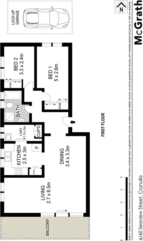 Floorplan of Homely apartment listing, 6/60 Seaview Street, Cronulla NSW 2230