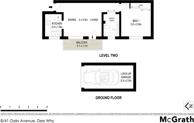 Floorplan of Homely apartment listing, 8/41 Oaks Avenue, Dee Why NSW 2099