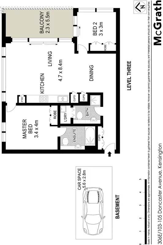 Floorplan of Homely apartment listing, 306E/103 Doncaster Avenue, Kensington NSW 2033