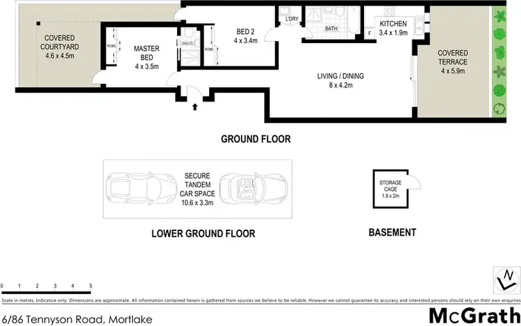 Floorplan of Homely apartment listing, 6/86 Tennyson Road, Mortlake NSW 2137