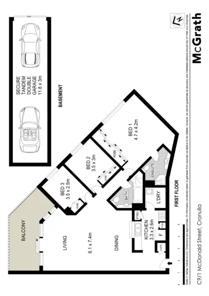 Floorplan of Homely apartment listing, C9/1 McDonald Street, Cronulla NSW 2230