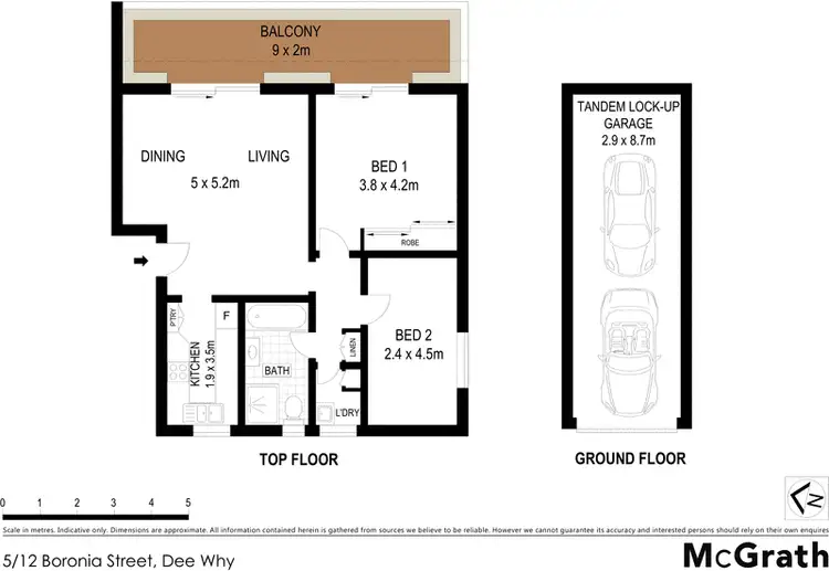Floorplan of Homely apartment listing, 5/12 Boronia Street, Dee Why NSW 2099
