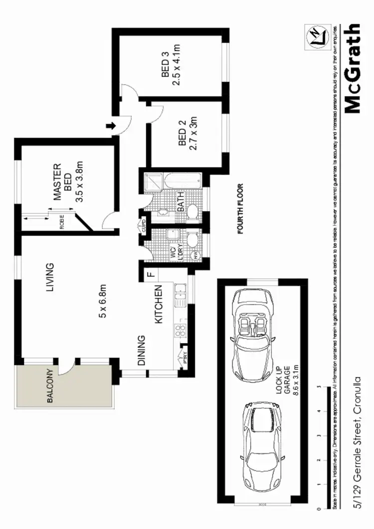 Floorplan of Homely apartment listing, 5/129 Gerrale Street, Cronulla NSW 2230