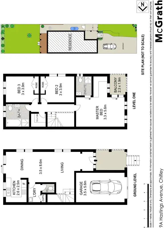 Floorplan of Homely townhouse listing, 9A Hastings Avenue, Chifley NSW 2036