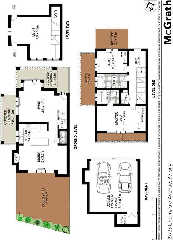Floorplan of Homely townhouse listing, 27/25 Chelmsford Avenue, Botany NSW 2019