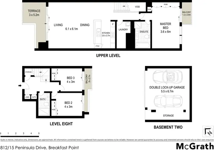 Floorplan of Homely apartment listing, 812/15 Peninsula Drive, Breakfast Point NSW 2137