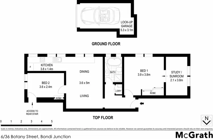 Floorplan of Homely apartment listing, 6/36 Botany Street, Bondi Junction NSW 2022