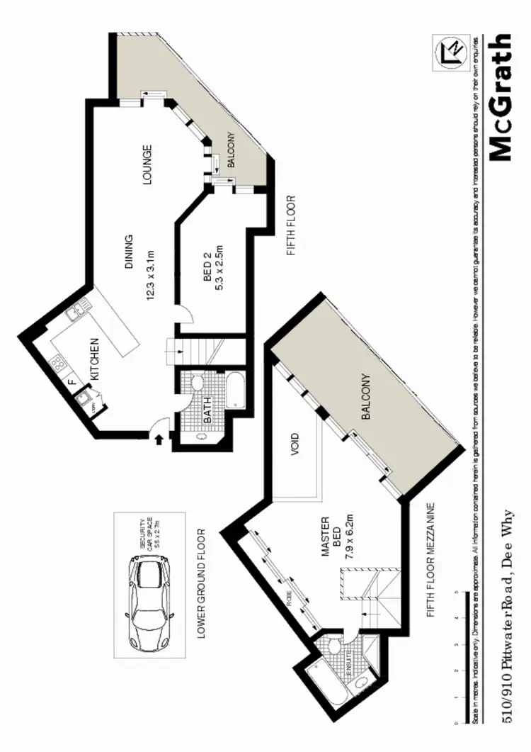 Floorplan of Homely apartment listing, 510/910 Pittwater Road, Dee Why NSW 2099
