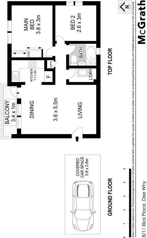 Floorplan of Homely apartment listing, 8/11 Ilikai Place, Dee Why NSW 2099