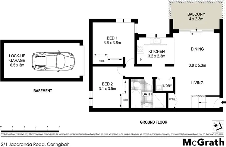 Floorplan of Homely apartment listing, 2/1 Jacaranda Road, Caringbah NSW 2229