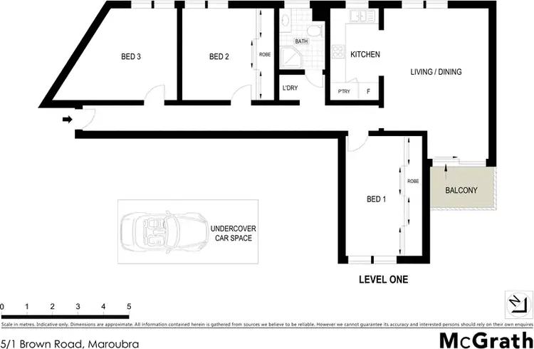 Floorplan of Homely apartment listing, 5/1 Brown Road, Maroubra NSW 2035