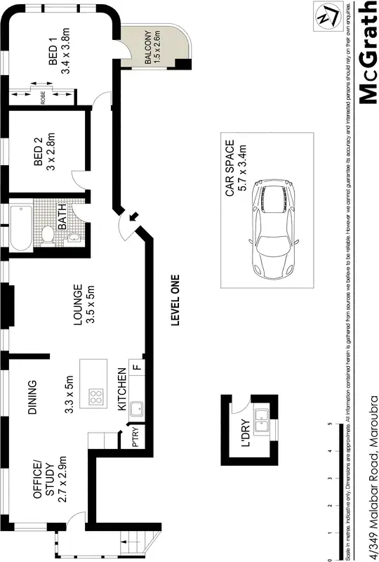 Floorplan of Homely apartment listing, 4/349 Malabar Road, Maroubra NSW 2035