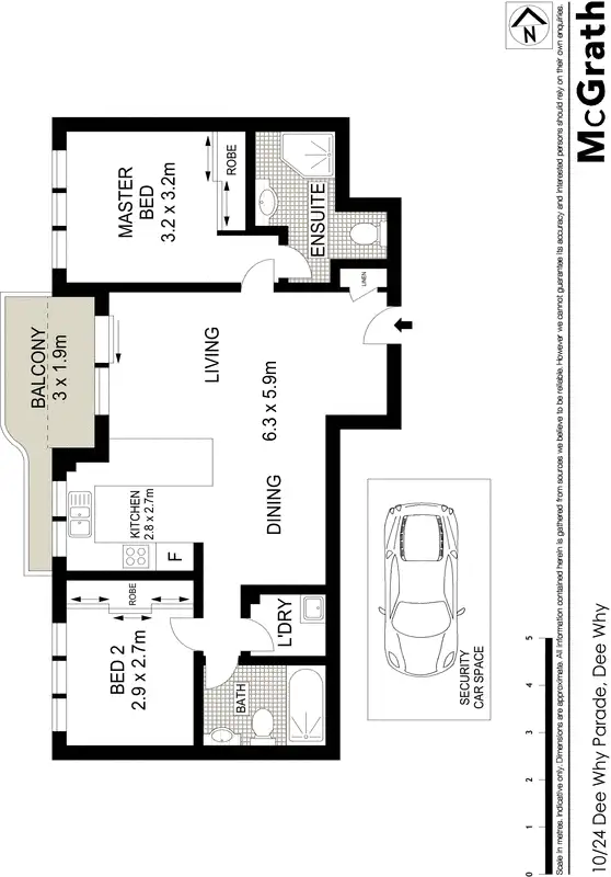 Floorplan of Homely apartment listing, 10/24 Dee Why Parade, Dee Why NSW 2099