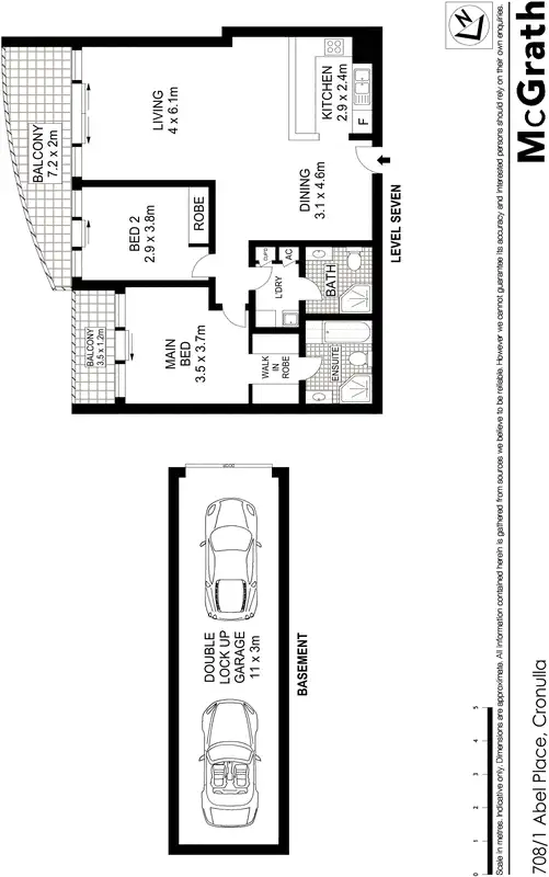 Floorplan of Homely apartment listing, 708/1 Abel Place, Cronulla NSW 2230