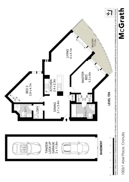 Floorplan of Homely apartment listing, 1005/1 Abel Place, Cronulla NSW 2230