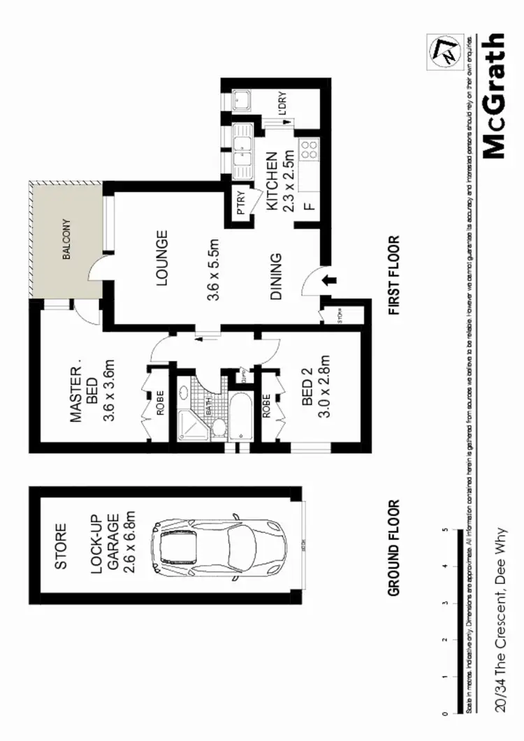 Floorplan of Homely apartment listing, 20/34 The Crescent, Dee Why NSW 2099