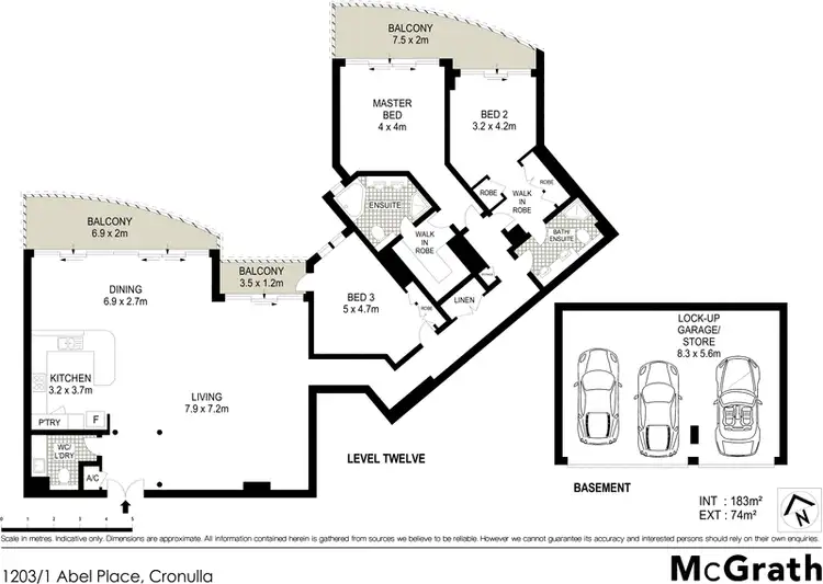 Floorplan of Homely apartment listing, 1203/1 Abel Place, Cronulla NSW 2230