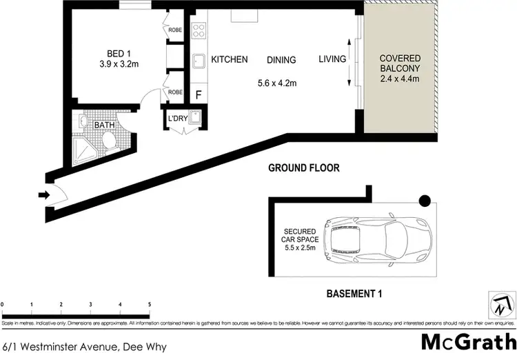 Floorplan of Homely apartment listing, 6/1 Westminster Avenue, Dee Why NSW 2099