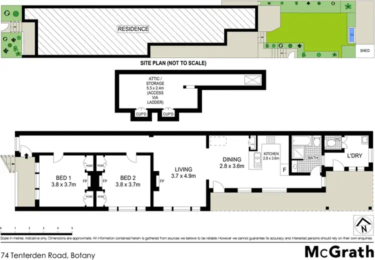 Floorplan of Homely house listing, 74 Tenterden Road, Botany NSW 2019