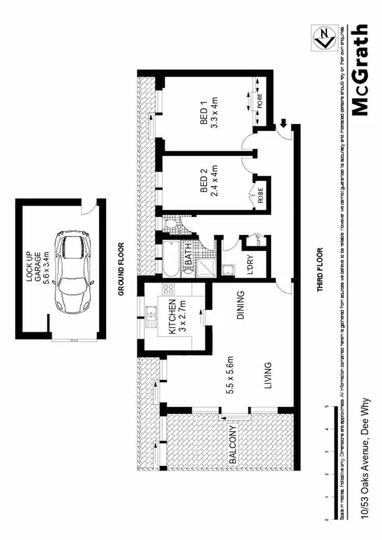 Floorplan of Homely apartment listing, 10/53 Oaks Avenue, Dee Why NSW 2099