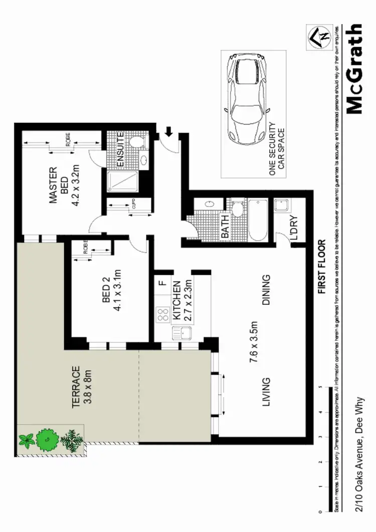 Floorplan of Homely apartment listing, 2/10 Oaks Avenue, Dee Why NSW 2099