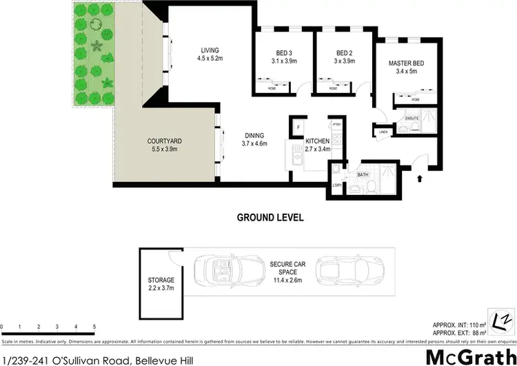 Floorplan of Homely apartment listing, 1/239 O'Sullivan Road, Bellevue Hill NSW 2023