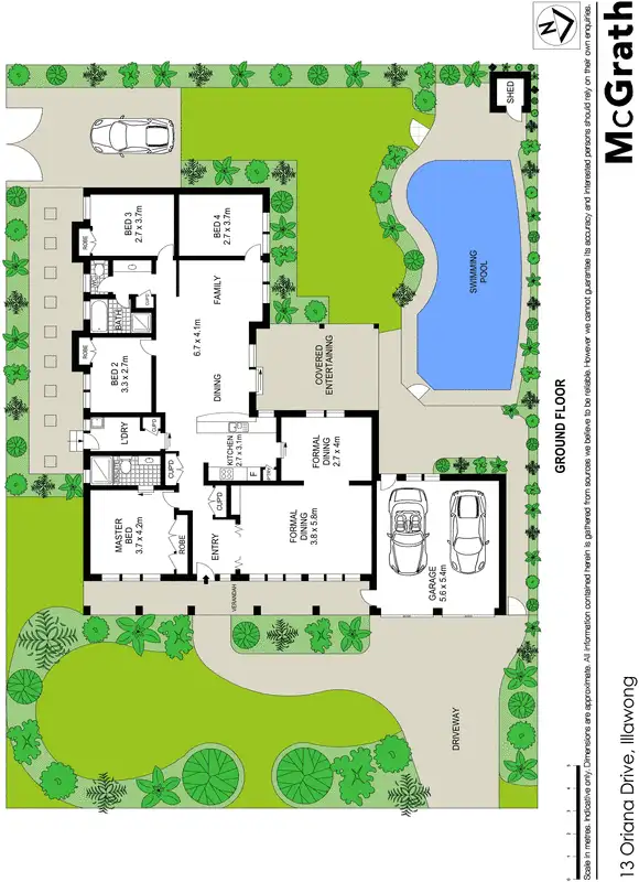 Floorplan of Homely house listing, 13 Oriana Drive, Illawong NSW 2234
