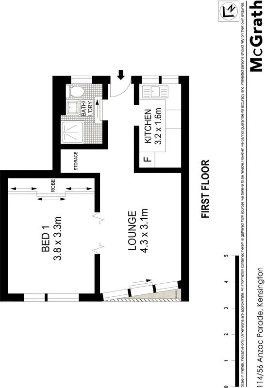 Floorplan of Homely apartment listing, 114/56 Anzac Parade, Kensington NSW 2033