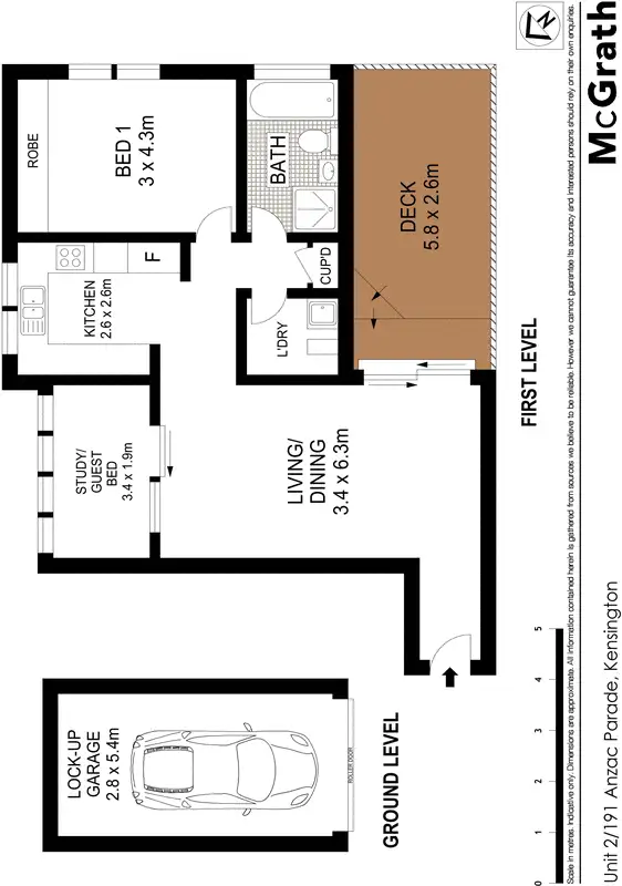 Floorplan of Homely apartment listing, 2/191 Anzac Parade, Kensington NSW 2033